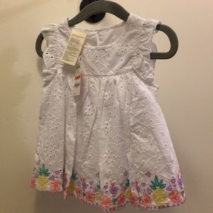 NWT first impressions white blouse 12M